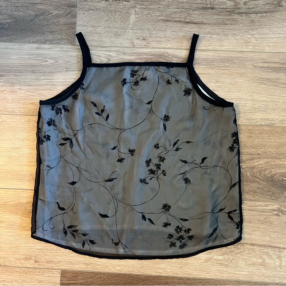 Jones & Co sheer high neck tank top